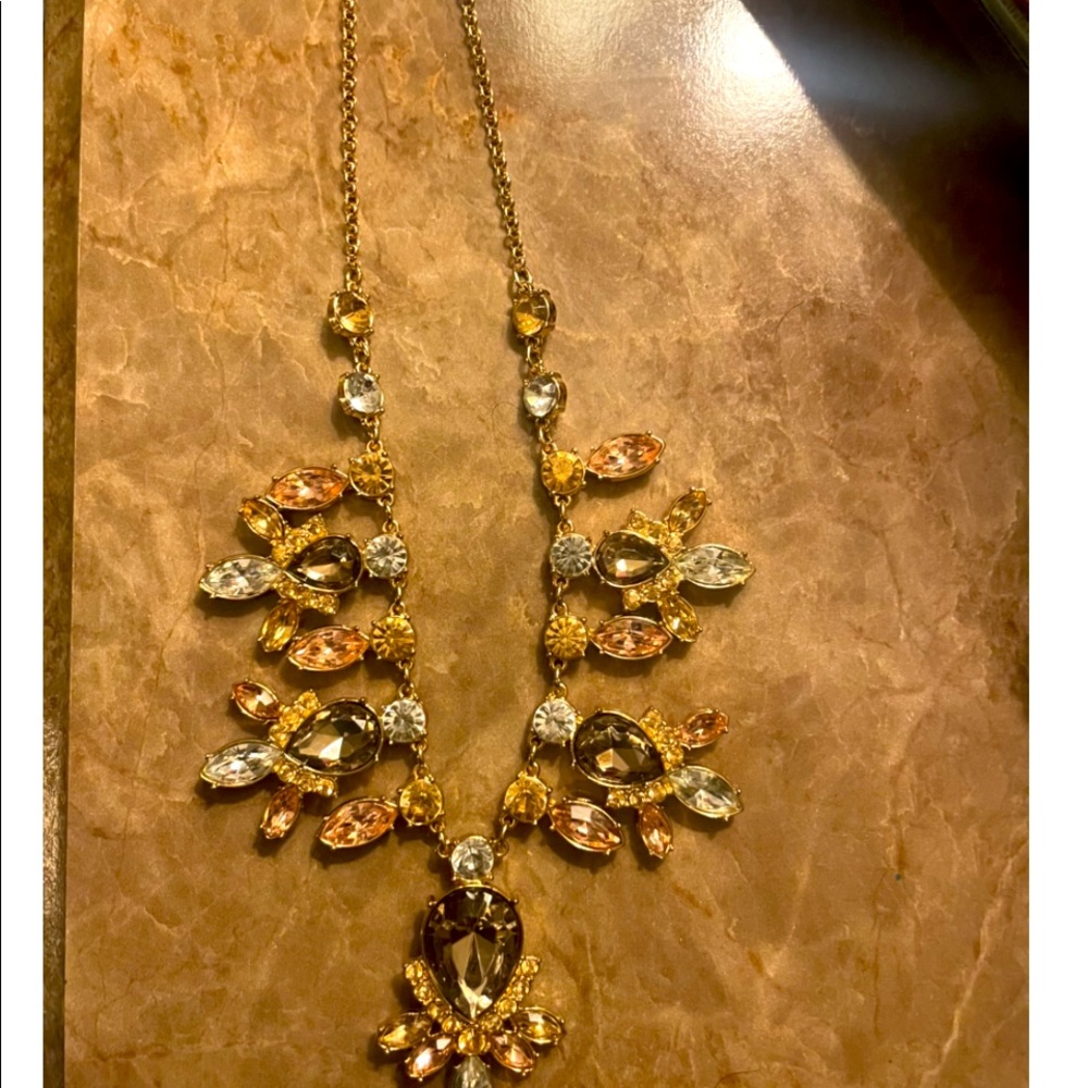 Beautifully Designed Jeweled Statement Necklace - image 1